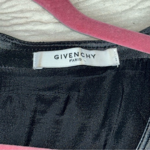 Givenchy Leather Dress- 100% Lamb Leather Black Sleeveless Dress Size 42 / US 8 - Picture 11 of 13